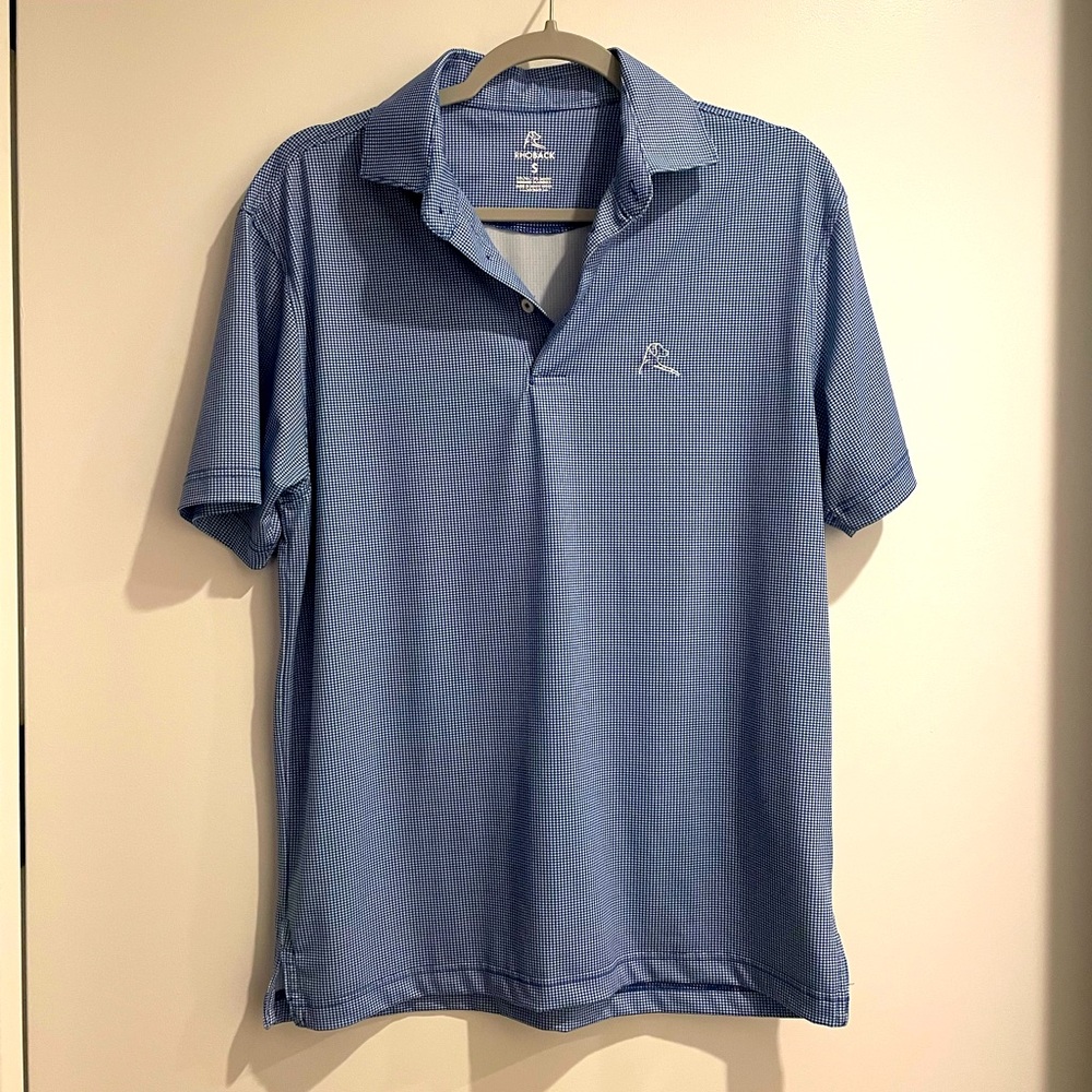 Blue polo with no damage